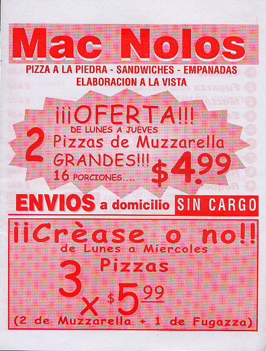 Special pizza offer