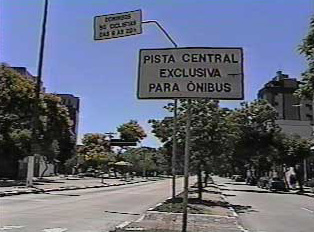 Traffic sign indicating Central Street is for buses only