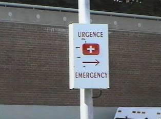 Emergency room signs