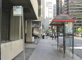 Downtown bus stop