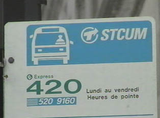 Sign for an express bus route
