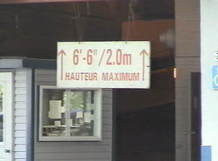 Height limit for inside parking in the garage