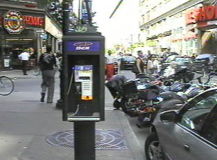 Public phone on the street
