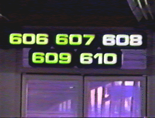 Sign showing platform numbers 