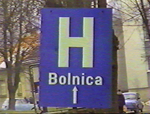 Sign for a hospital 
