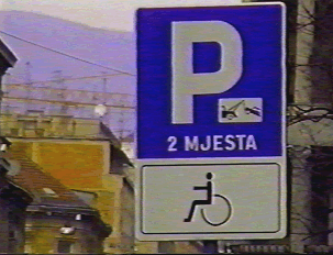 Handicapped parking sign  