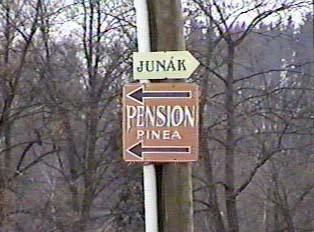 Sign for a pensione