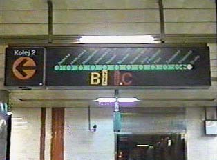 Sign for subway route