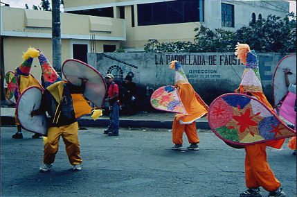 Costume parade headed towards the main celebration area
