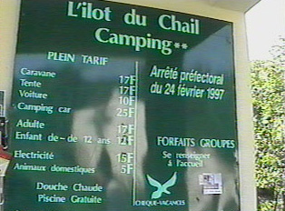 Prices for camping