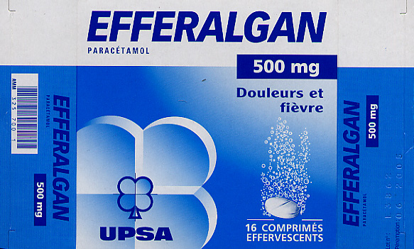 Box cover for a common pain reliever