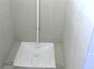 Traditional toilet, flat to the ground