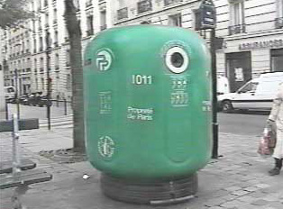 Public recycling bin