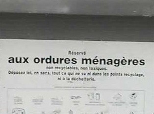 Trash and recycling instructions
