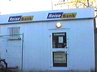 A sign for money exchange bank
