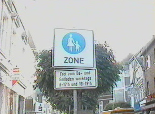 Pedestrian zone sign