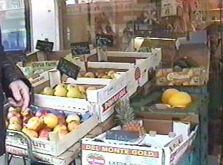 Fruit and vegetables on display