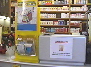 Counter inside the store