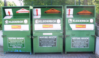 Clothing and shoe donation boxes