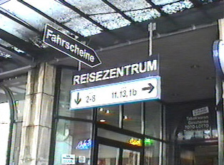 Signs in station