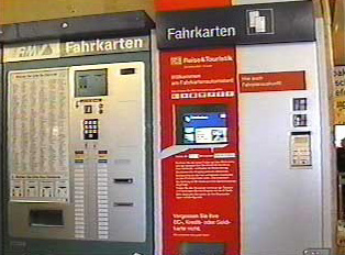 Closer view of a ticket machine