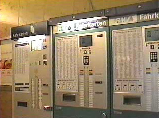 A train ticket machine