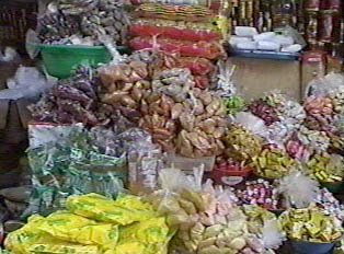 Different types of spices for sale from a spice vendor