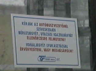 Bus instruction sign