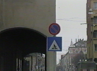No idling/Crosswalk signs
