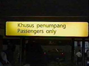 Passengers only sign