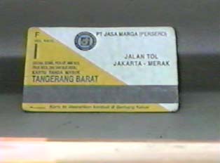 Highway toll ticket