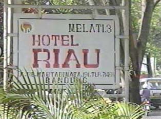 Sign for the Hotel Riau