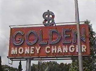 Sign for money changer