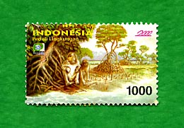 1000 rupiah stamp