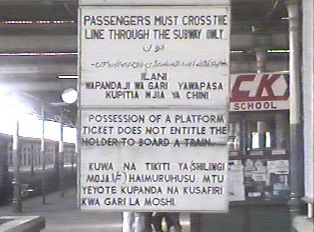 Signboards at railway station