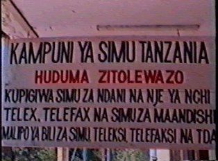 Services sign in Swahili