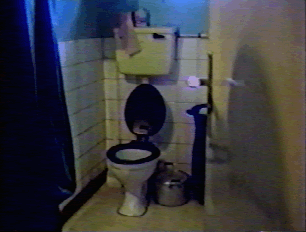 Home bathroom with European-style toilet