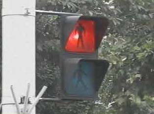 Red crosswalk light