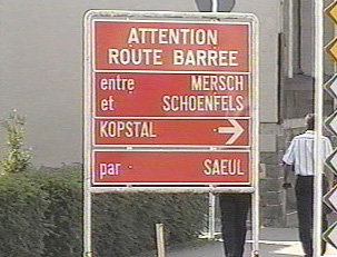 Sign for detours
