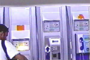 Public telephones in the airport