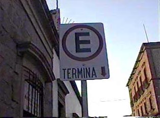 Parking boundary sign