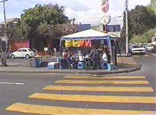 Roadside taco vendor