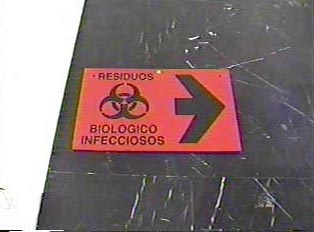 Sign for hazardous waste