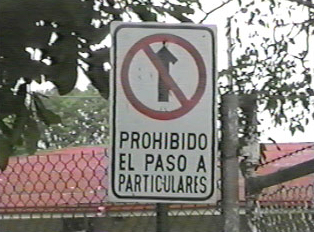 No entry for the public sign