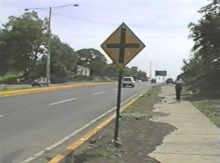 Intersection ahead sign