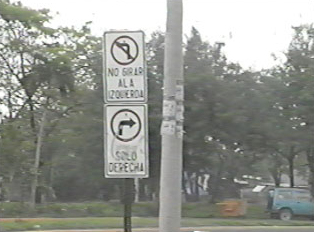 No left turn and right turn only signs
