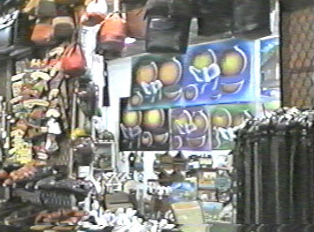 A leather products stall