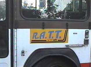 RATT bus company sign on the side of a bus