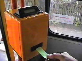 Ticket validator inside bus