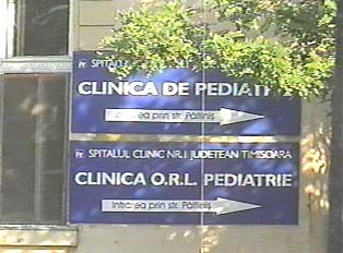 Sign for a pediatric clinic